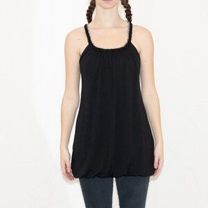 2010s beaded black mini dress bubble hem size small soprano